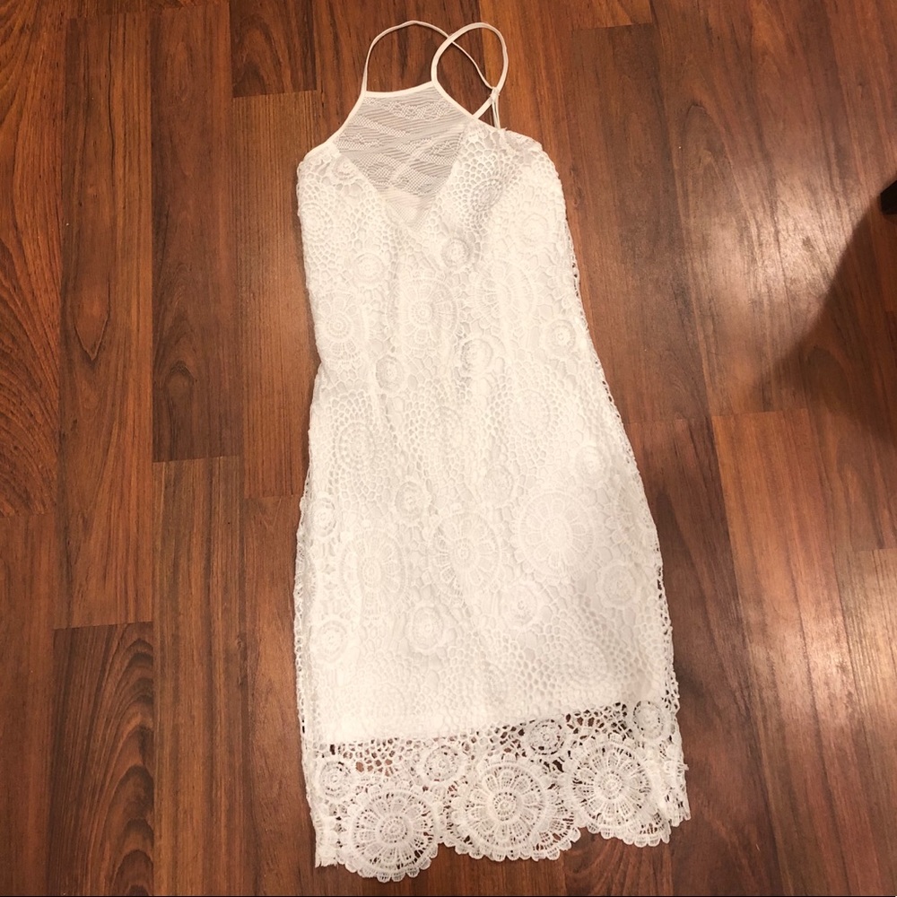 White lace dress